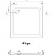 1000x1000mm Square Shower Tray Center/Corner Waste